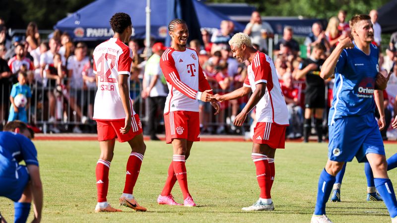 Bayern Munich wins 27-0 in first preseason match