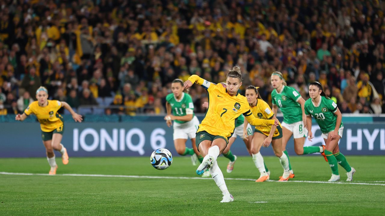 Steph Catley's penalty secured a 1-0 victory for Australia over Ireland.