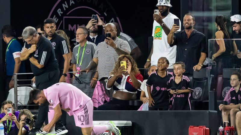 LeBron James and Serena Williams wowed, David Beckham close to tears, as stars watch Lionel Messi’s stunning debut winner