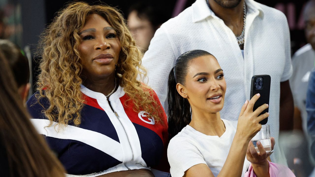 Soccer Football - Leagues Cup - Group J - Inter Miami v Cruz Azul - DRV PNK Stadium, Fort Lauderdale, Florida, United States - July 21, 2023
Former tennis player Serena Williams with Kim Kardashian on the stands during the match