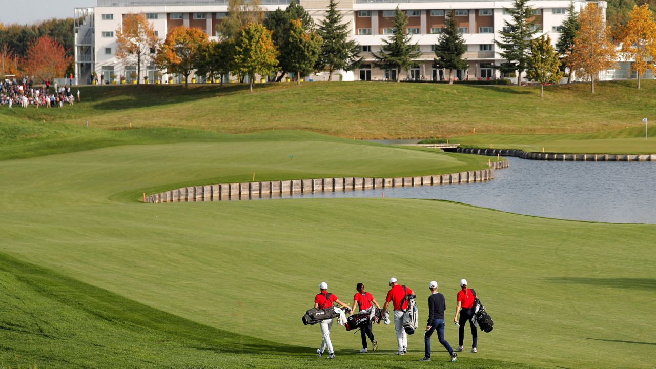 FILE PHOTO: View of France's Golf National where the Ryder Cup 2018 tournament will be held at Saint-Quentin-en Yvelines, France, October 16, 2017. REUTERS/Charles Platiau/File Photo