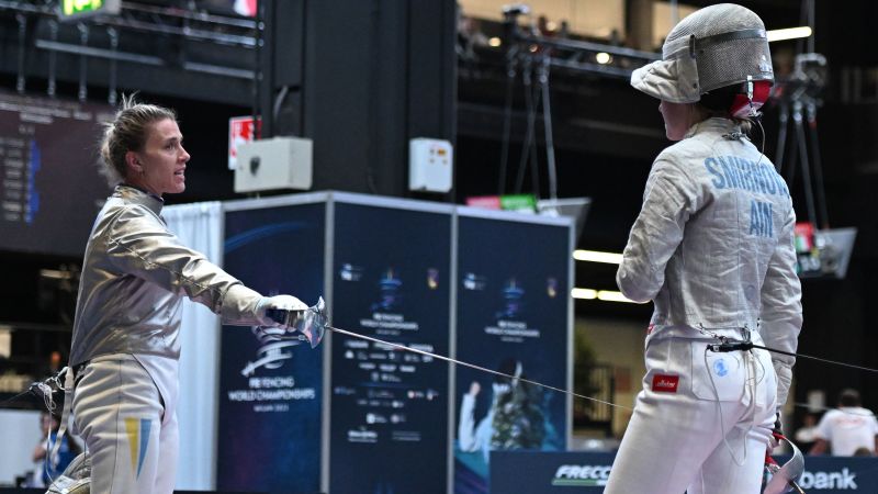 Ukraine’s top fencer disqualified from world championships after refusing to shake hands with Russian opponent