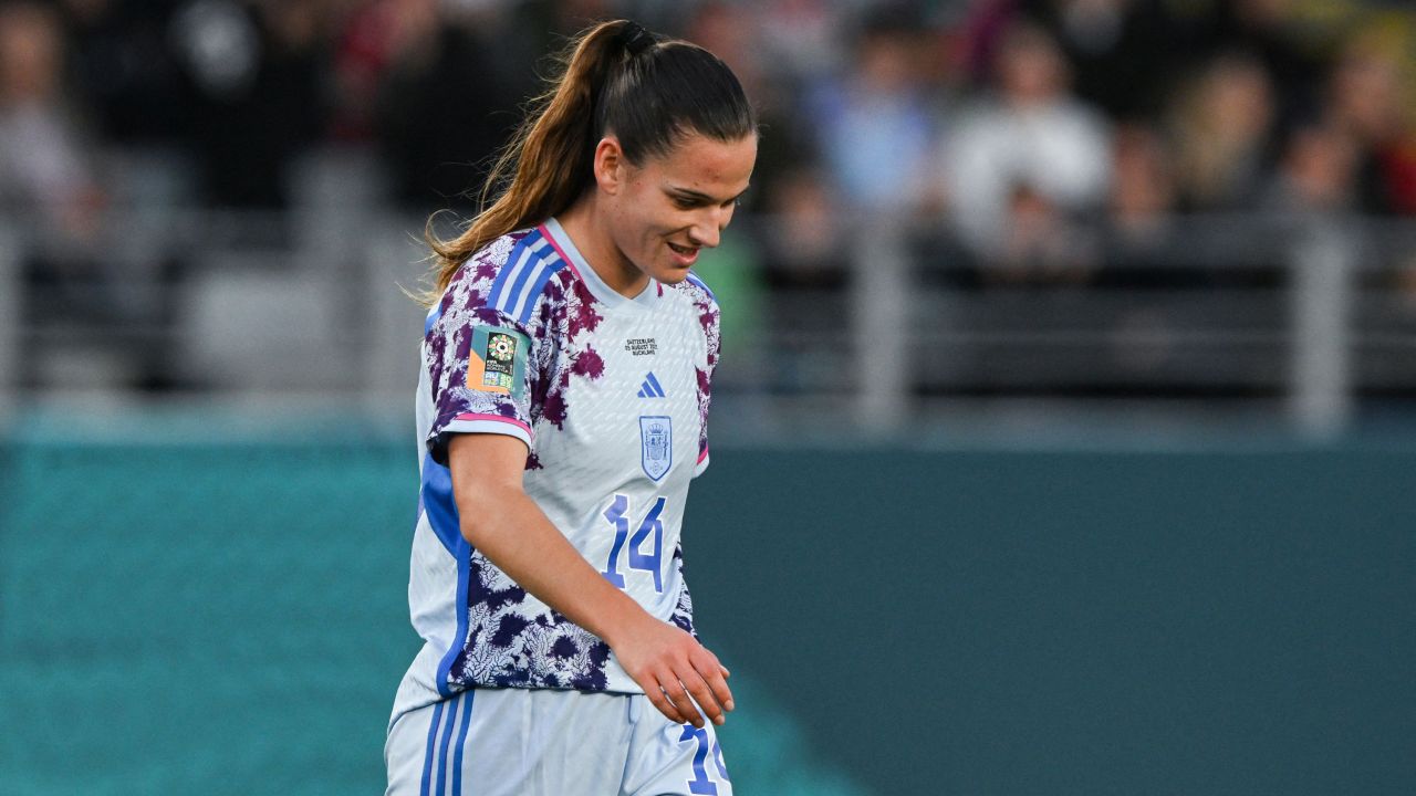 Codina reacts after scoring an own goal against Switzerland.