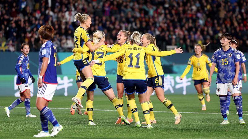 Women’s World Cup: Sweden to play Spain in semifinals after impressive victory over Japan