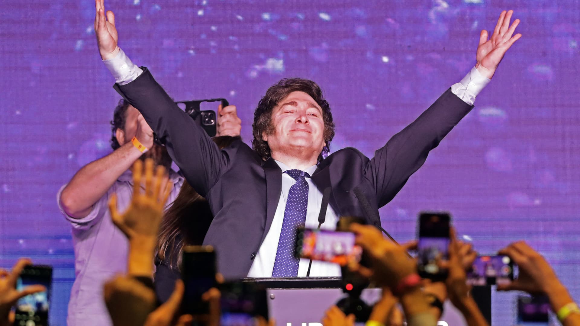 Argentina markets slide after far-right libertarian Javier Milei’s win in primary vote