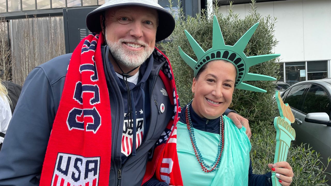 Mike Householder and Suzanne Rivera outside the Morningside Tavern in Auckland, New Zealand on August 1, 2023.