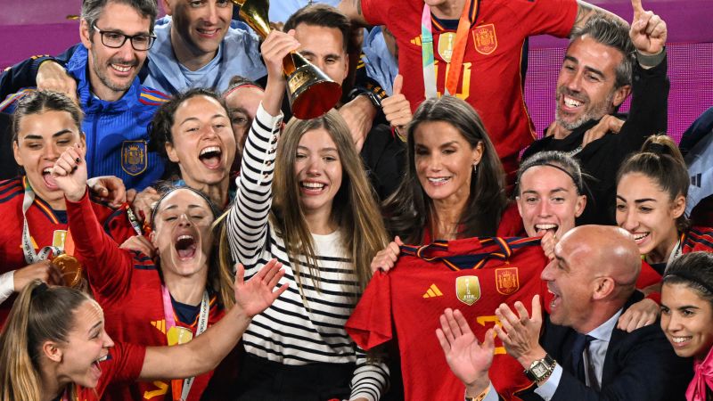 Spanish queen celebrates side’s World Cup victory as British royals stay home