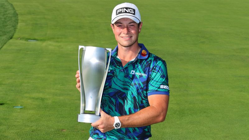 Viktor Hovland breaks course record to clinch astonishing victory at the BMW Championship