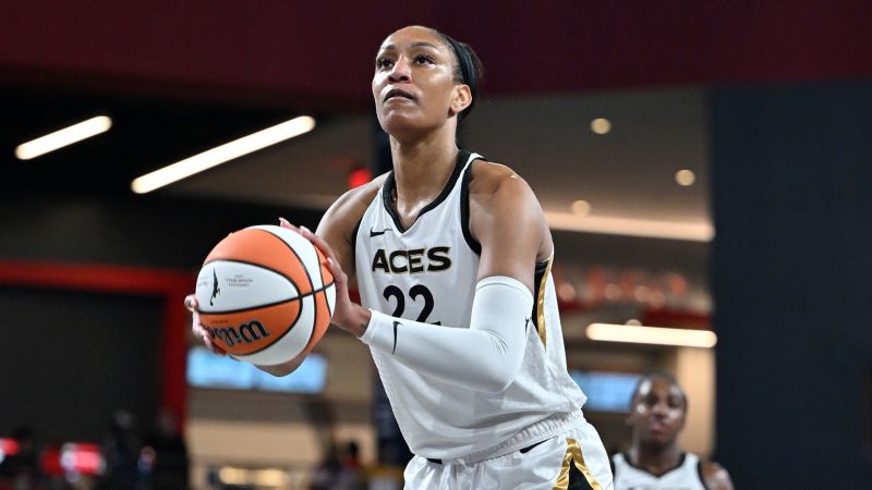 Las Vegas’ A’ja Wilson ties WNBA record with 53 points