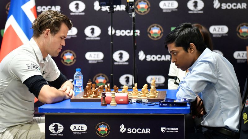 Magnus Carlsen defeats Rameshbabu Praggnanandhaa to become Chess World Cup champion