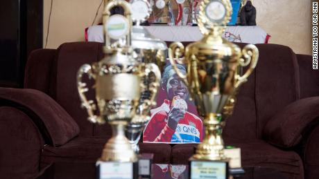 At the home of Agnes Tirop's parents, a small table in the corner of the living room displays some of her medals, a tribute to a daughter whose big dreams came true.