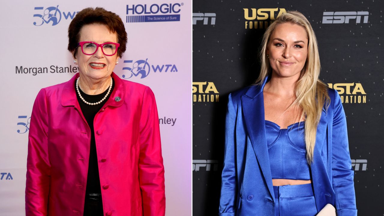 Lindsey Vonn attends the USTA Foundation Opening Night Gala at the 2023 US Open, Monday, Aug. 28, 2023 in Flushing, NY. (Shea Kastriner/USTA via AP)

NEW YORK, NEW YORK - AUGUST 25: Billie Jean King attends the WTA 50th Anniversary Gala at The Ziegfeld Ballroom on August 25, 2023 in New York City. (Photo by Sarah Stier/Getty Images)