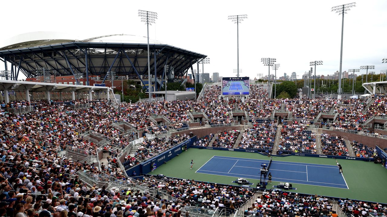 Tennis - U.S. Open - Flushing Meadows, New York, United States - August 29, 2023
General view of Britain's Andy Murray in action during his first round match against France's Corentin Moutet REUTERS/Mike Segar