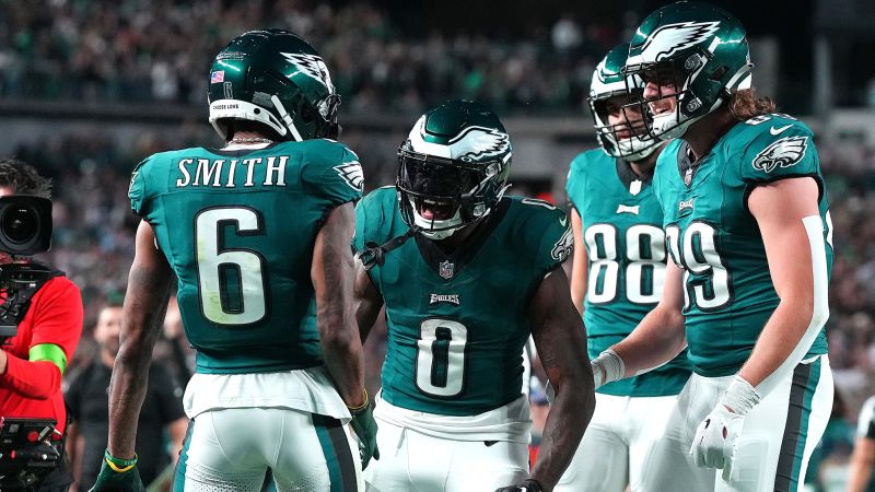 Homecoming hero D’Andre Swift runs over Minnesota Vikings in Philadelphia Eagles win as Justin Jefferson makes history