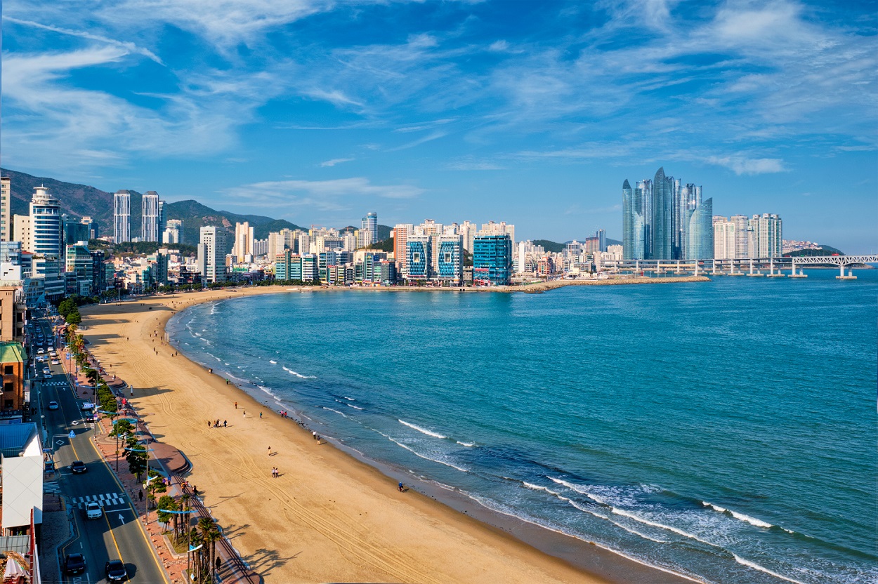 Gwangalli Beach in Busan, South Korea