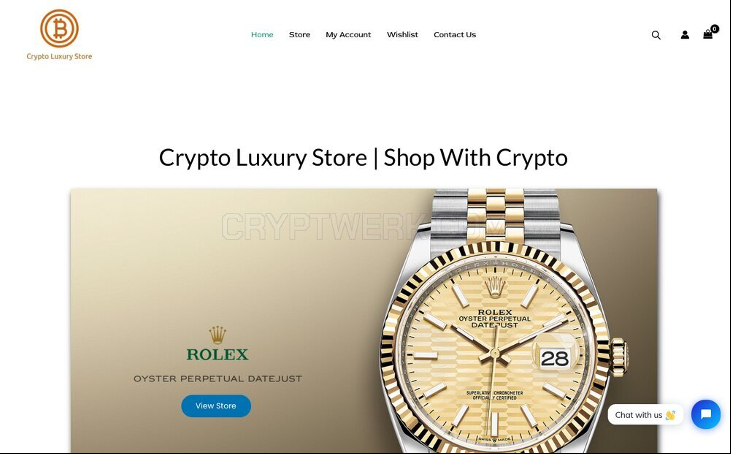 Shop with crypto at Crypto Luxury Store