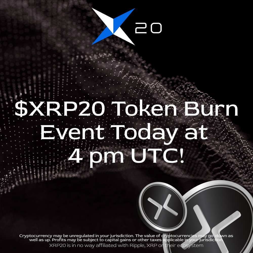 XRP Price Weak But XRP20 Coin Pump Incoming – 5% Token Burn Event Lights Fuse For Weekend Gains