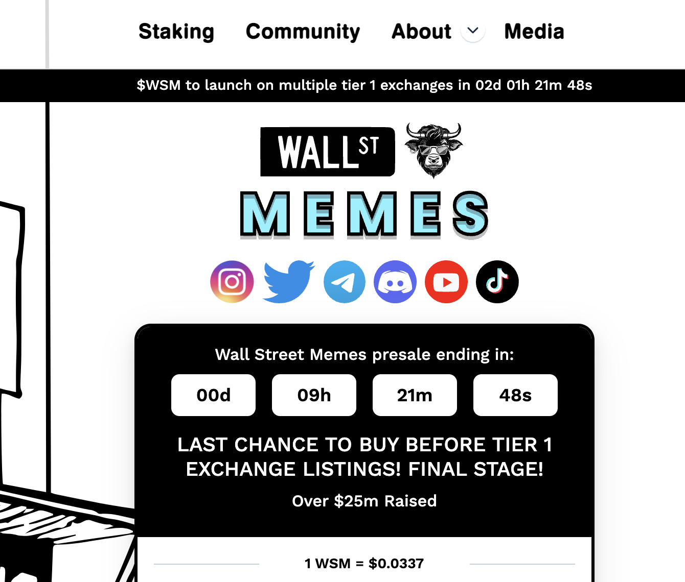 Biggest Meme Coin ICO Raise in History, Wall Street Memes Presale Ends in Less Than 10 Hours