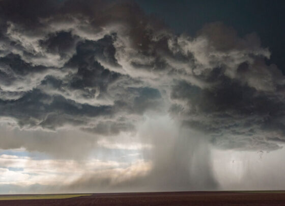 photo of a downburst near Burlington, Colo.