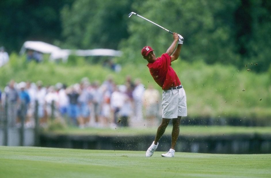 Woods played two years of college golf at Stanford University. He won the NCAA individual golf title in 1996.