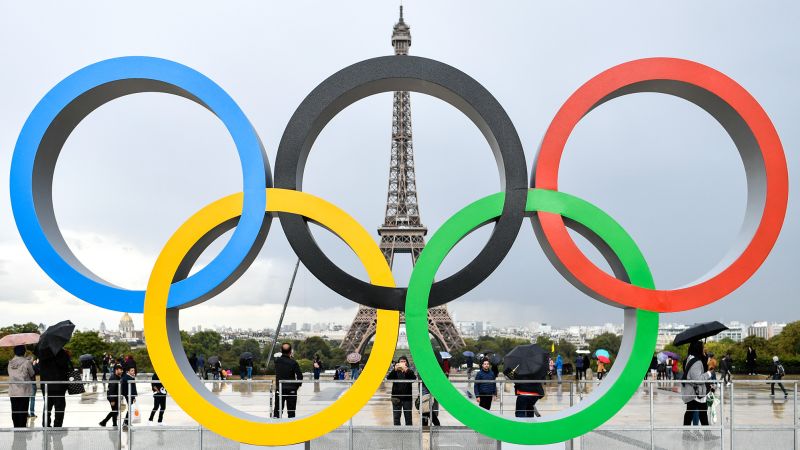 French President Emmanuel Macron says Russian flag has no place at Paris Olympics Games