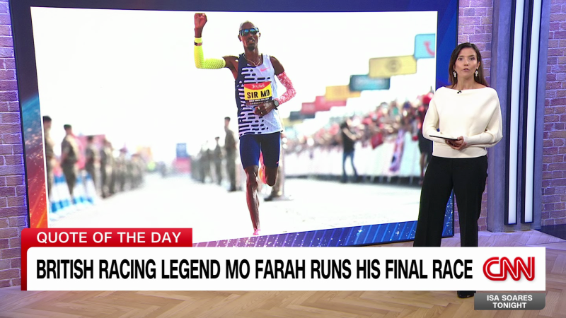 British racing legend Mo Farah runs his final race