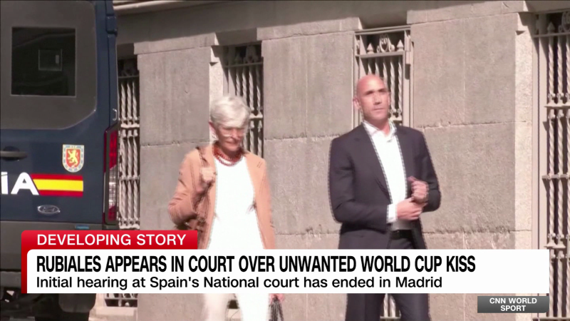 Rubiales appears in court over unwanted World Cup kiss