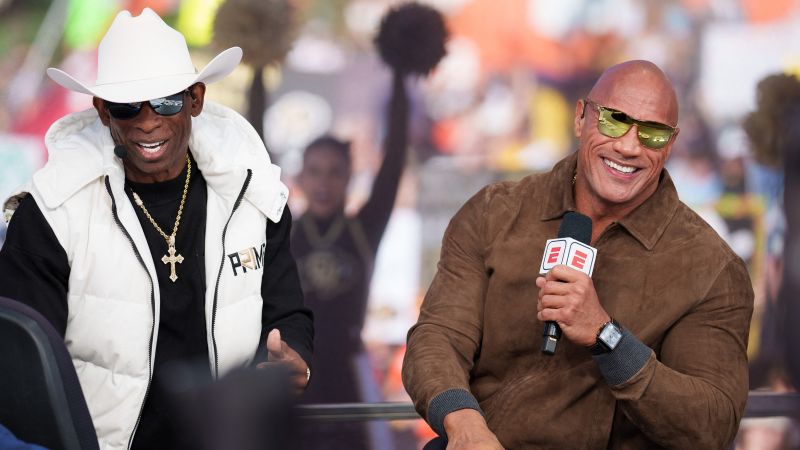 Dwayne Johnson surprises Deion Sanders as Colorado continues winning start to season