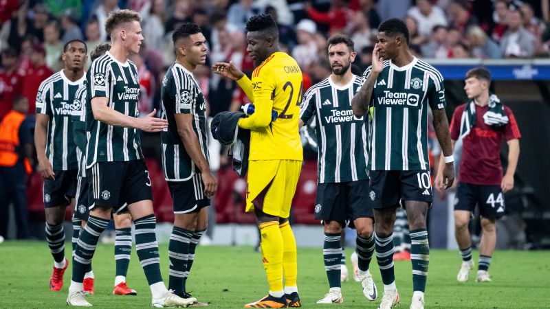 Goalkeeper André Onana says he ‘let the team down’ during Manchester United’s 4-3 defeat to Bayern Munich