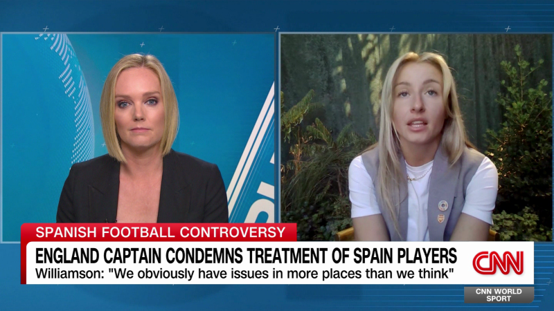 England captain Leah Williamson condemns treatment of Spain players