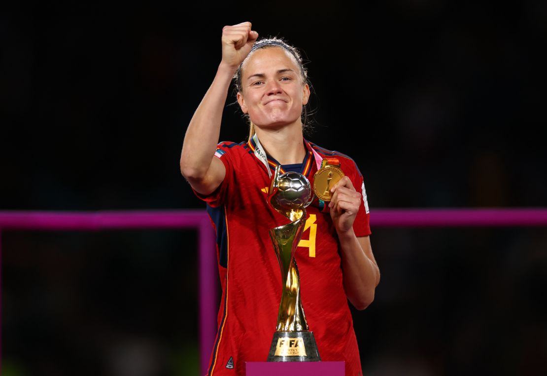 SYDNEY, AUSTRALIA - AUGUST 20: during the FIFA Women's World Cup Australia & New Zealand 2023 Final match between Spain and England at Stadium Australia on August 20, 2023 in Sydney, Australia. (Photo by Marc Atkins/Getty Images,)