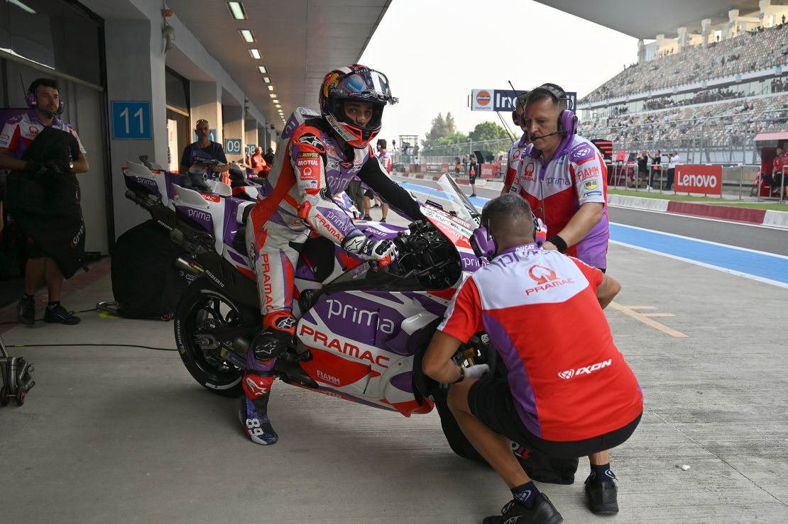 Jorge Martin heads out on track before the Sprint race.