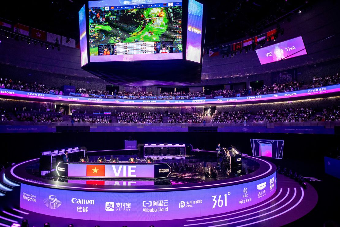 The venue for the Asian Games esports competitions is state-of-the-art and an impressive sight to see.