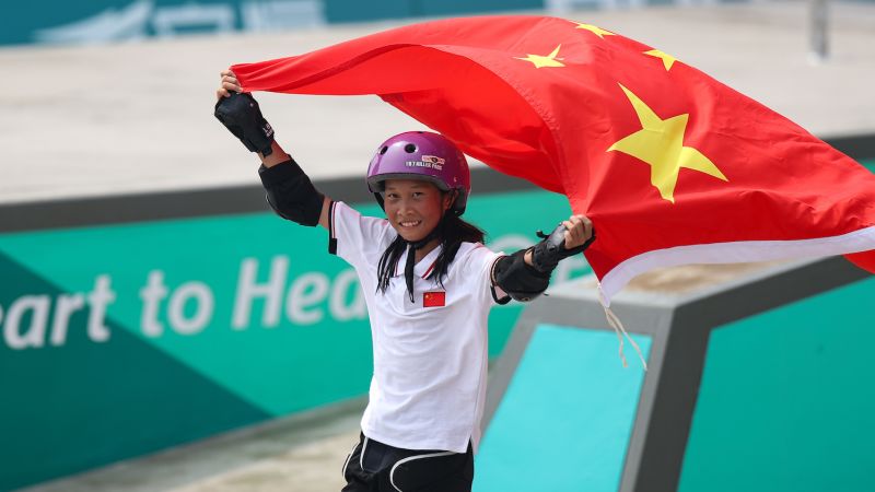 Skateboarder, 13, becomes China’s youngest Asian Games gold medalist