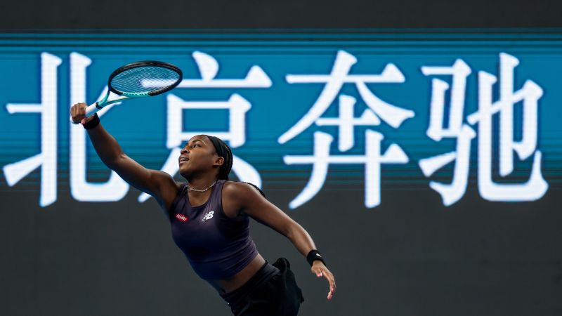 Coco Gauff, in her first match as a grand slam champion, advances at the China Open