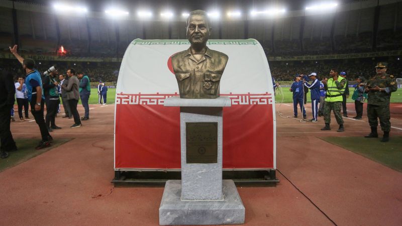 Bust of slain commander forces cancellation of soccer match between Iranian and Saudi teams