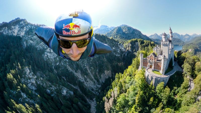 Meet the skydiver who flew in a wingsuit past the castle which inspired Walt Disney