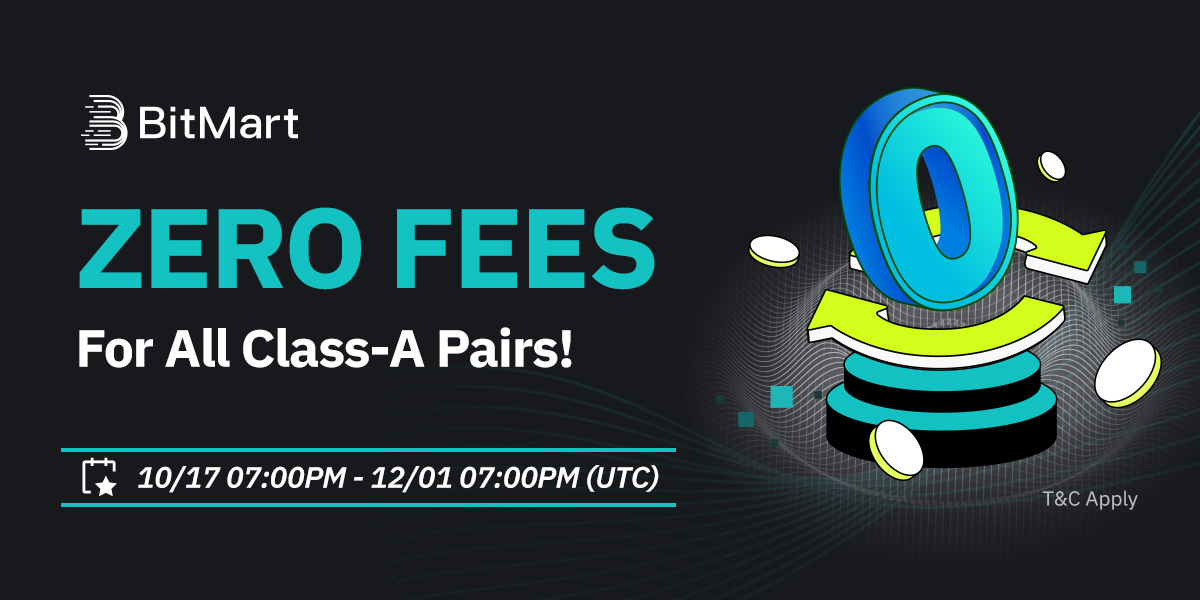 BitMart Offers Zero Fees for Makers On 200+ Class-A Spot Trading Pairs