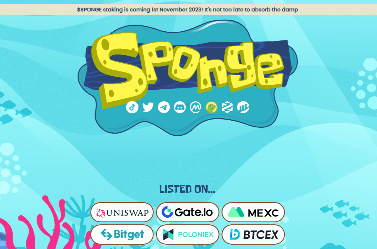 Sponge Token Volumes Surge +17% as Meme Coin Markets Position for Sponge Price Explosion Ahead of Staking Launch Tomorrow