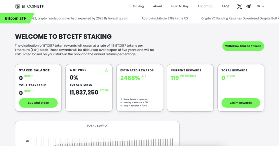 Bitcoin ETF Token Staking Features