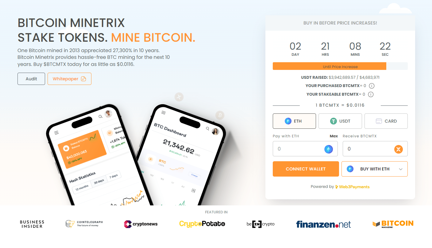 Don’t Miss: Bitcoin Minetrix Nears $4M Raised As Bitcoin Rally Fuels Surge in Bitcoin Mining Activity – Just 2 Days Until $BTCMTX Price Increase!