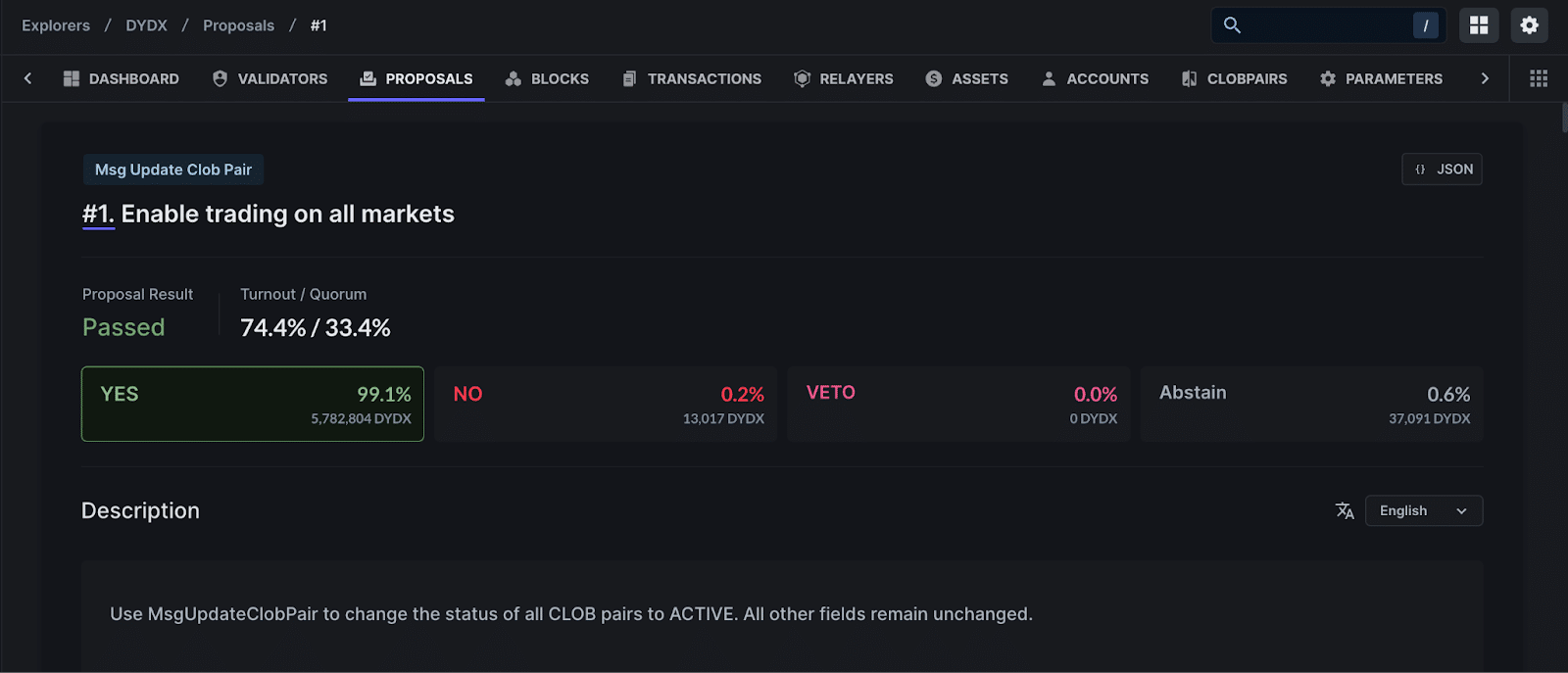 dYdX chain