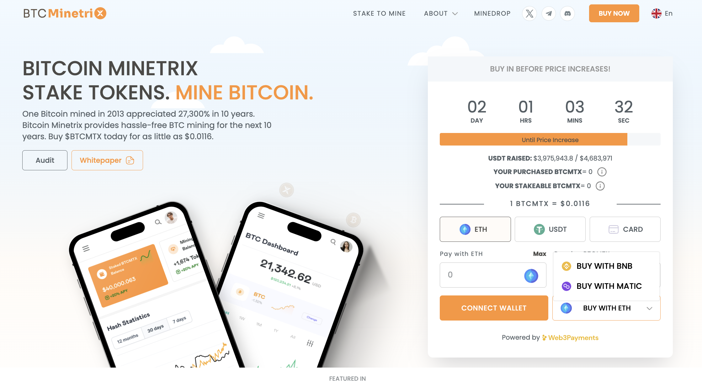 Bitcoin Minetrix crypto presale