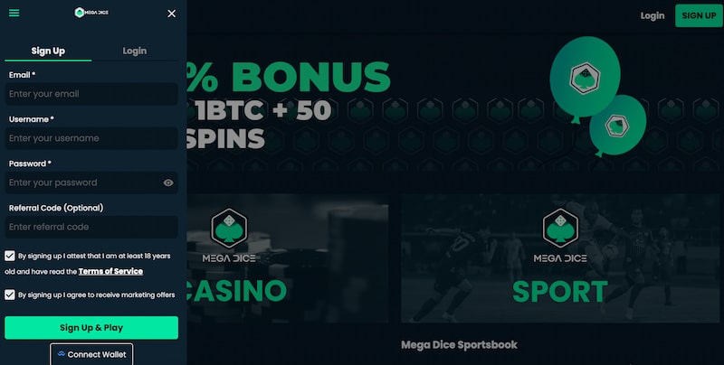 skapa-konto-pa-mega-dice-casino-utan-spelpaus