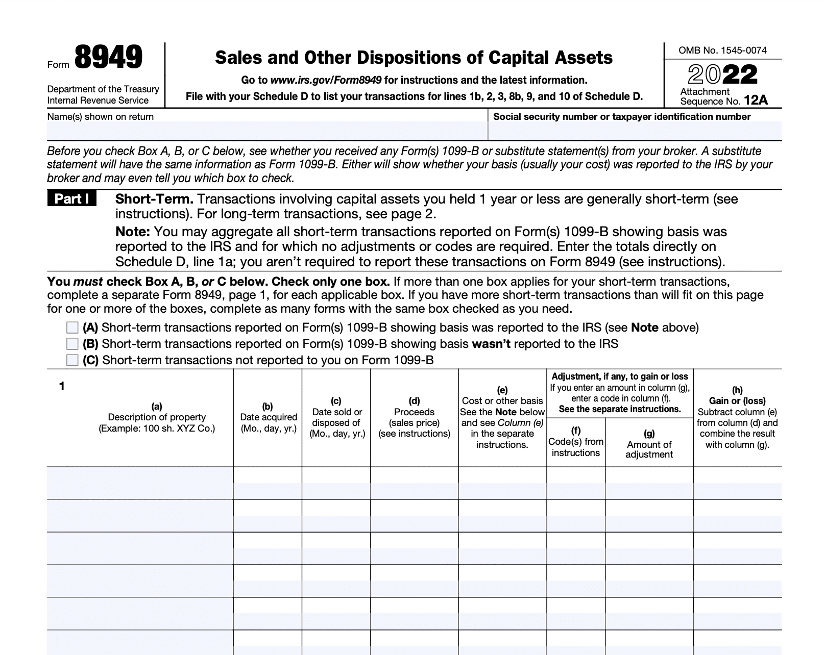 IRS Form 8949