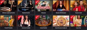 MyStake Live Casino selection