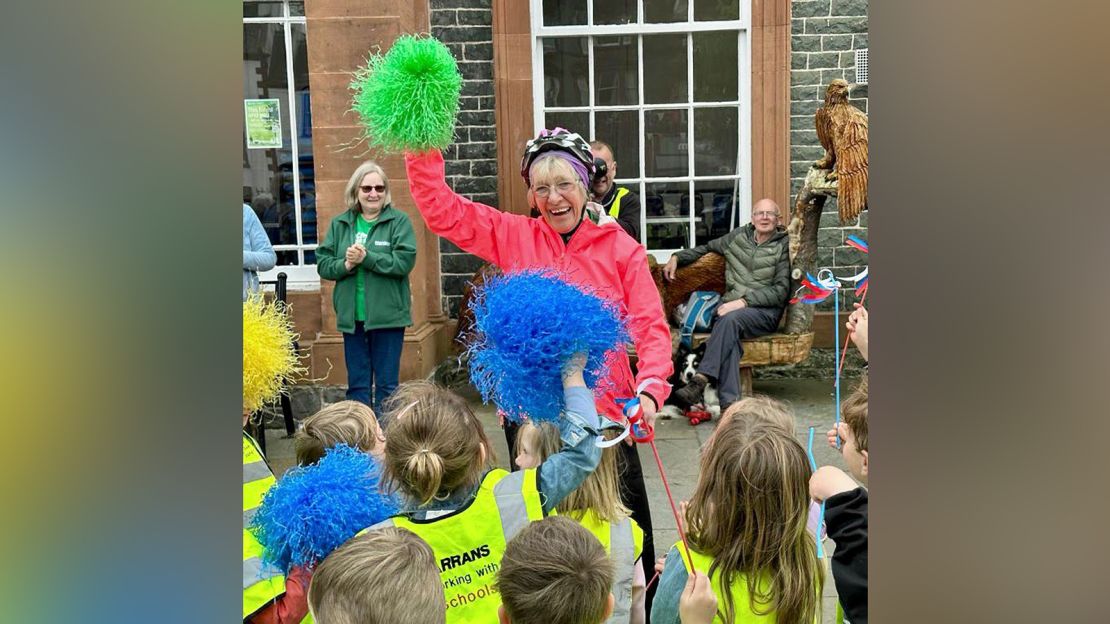 DO NOT USE UNTIL PERMISSION IS GRANTED + CLEARED WITH RACI -- Mavis Paterson enjoys her 85th birthday in Moffat Town, Scotland.