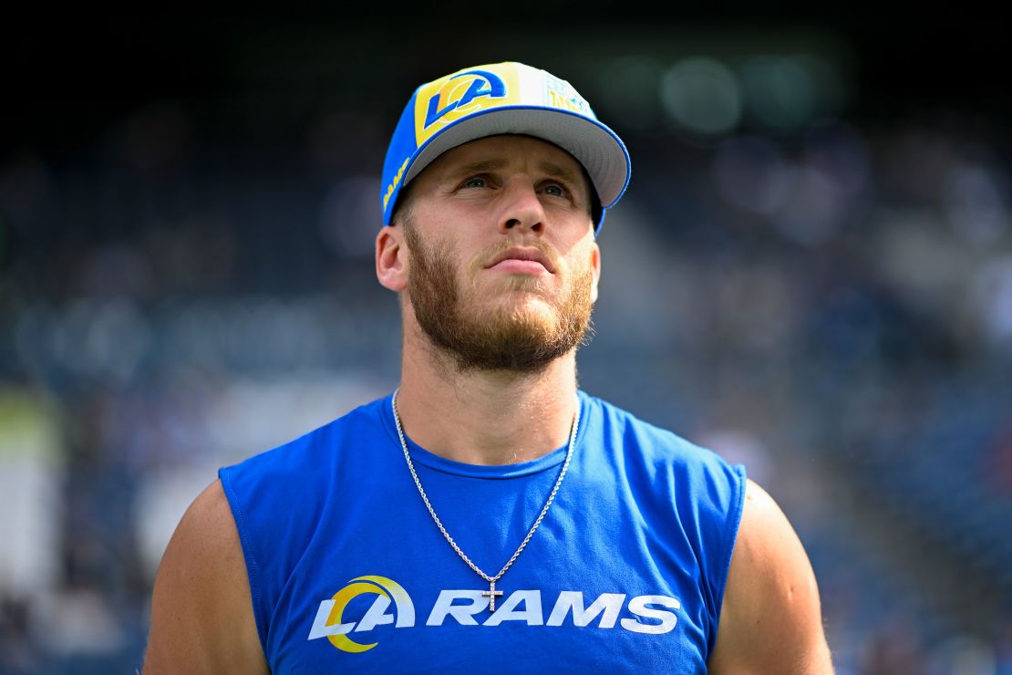 SEATTLE, WASHINGTON - SEPTEMBER 10: Cooper Kupp #10 of the Los Angeles Rams looks on before the game against the Seattle Seahawks at Lumen Field on September 10, 2023 in Seattle, Washington. The Los Angeles Rams won 30-13. (Photo by Alika Jenner/Getty Images)