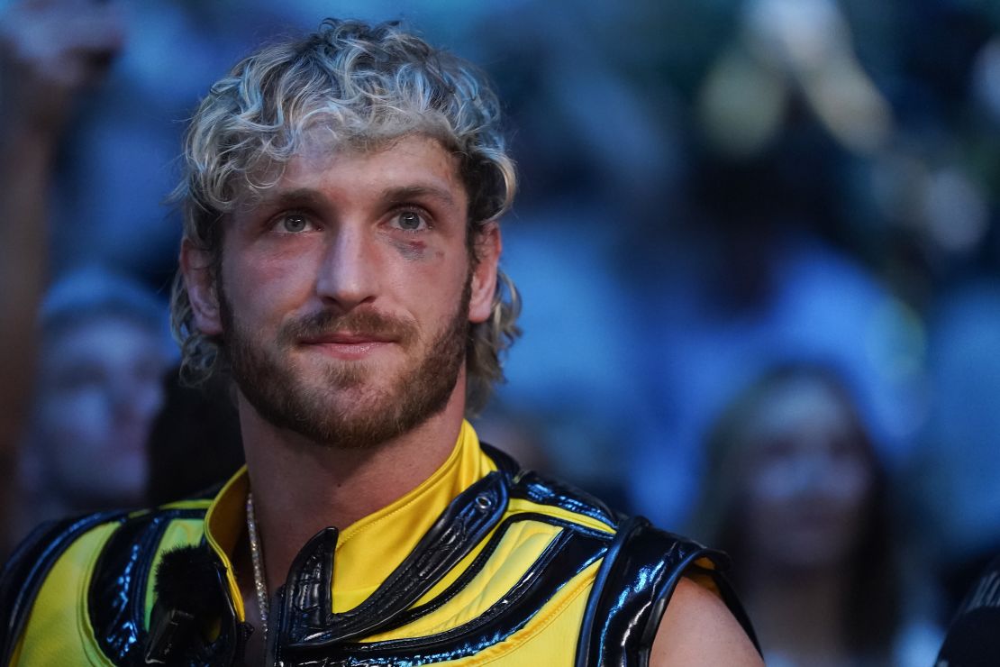 DALLAS, TEXAS - AUGUST 05: Logan Paul attends the fight between Jake Paul and Nate Diaz at the American Airlines Center on August 05, 2023 in Dallas, Texas. (Photo by Sam Hodde/Getty Images)