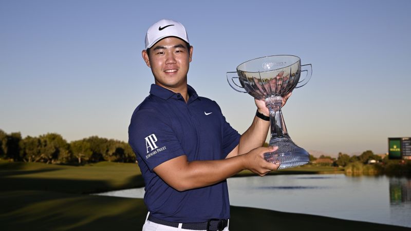 Tom Kim becomes youngest golfer to win three PGA Tour titles since Tiger Woods